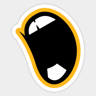 Loudmouth Mouth Mask Scream Sticker